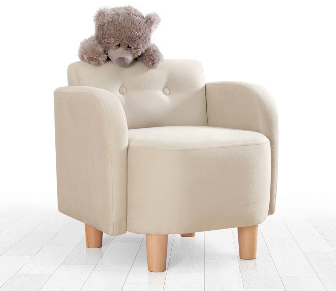 Fotoliu pentru copii, Atelier del Sofa, 209FLF1114, Crem - imagine 6